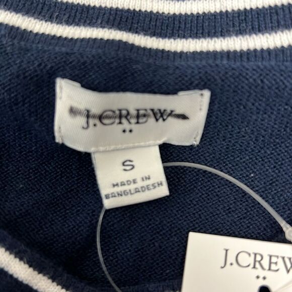 J. Crew Factory cg784 Navy Blue Contrast-trim Cardigan Sweater For Women size s - Picture 5 of 9